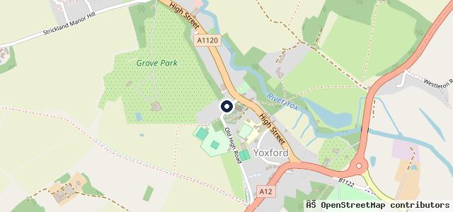 Map showing the location of Yoxford Garage Ltd