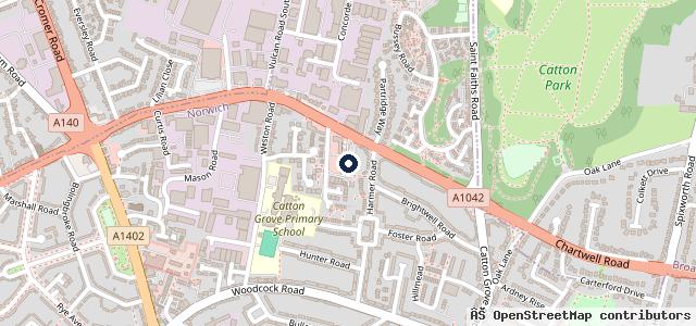 Map showing the location of Tesla Centre Norwich