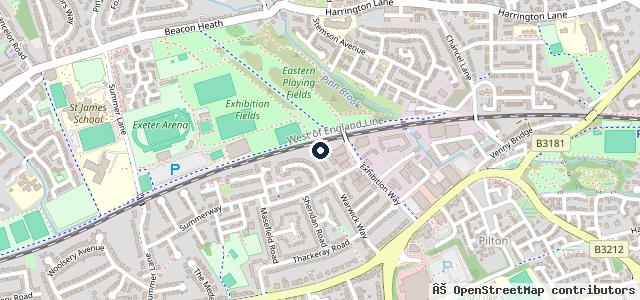 Map showing the location of P D Q MOT Test Station.