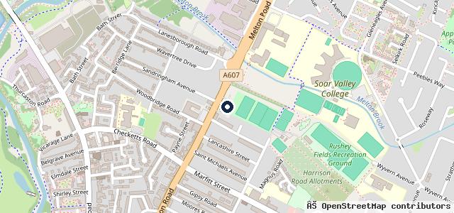Map showing the location of Melton Auto Centre