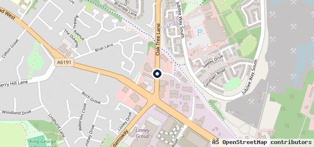 Map showing the location of Ron Brooks Toyota Mansfield