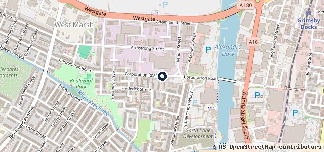 Map showing the location of Hartwell Grimsby Ford Servicing
