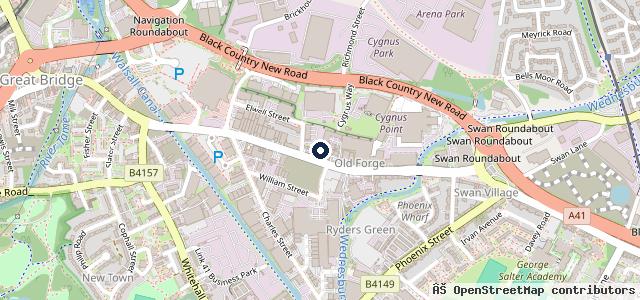 Map showing the location of Lodge Tyre West Bromwich