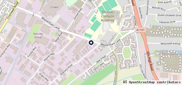 Map showing the location of Michael Motors, MOT Station, Electronic Specialists