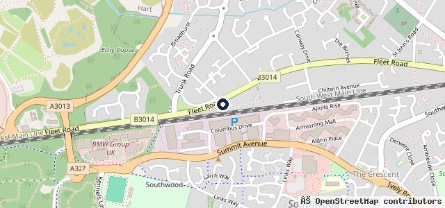 Map showing the location of Britz MOT Centre