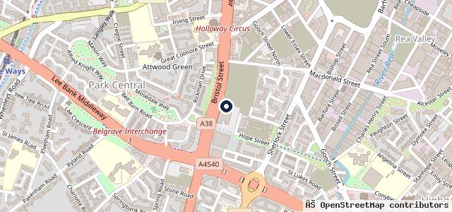 Map showing the location of Vertu Ford Birmingham