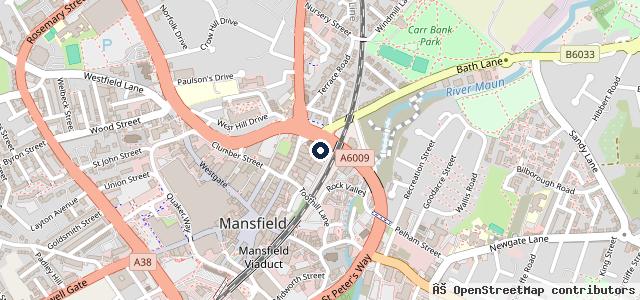 Map showing the location of A B C Garage