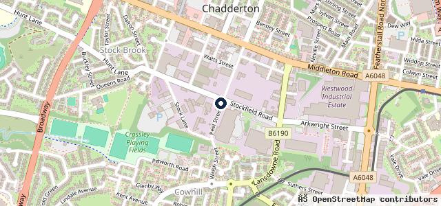 Map showing the location of Active Repairs
