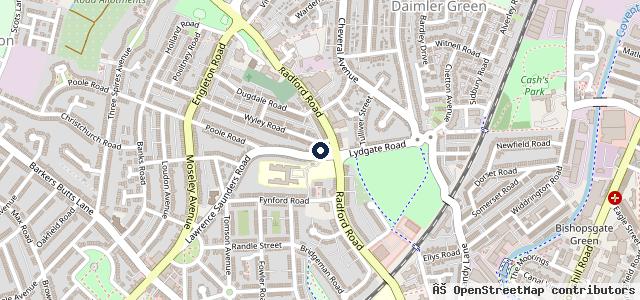 Map showing the location of Ace Garage
