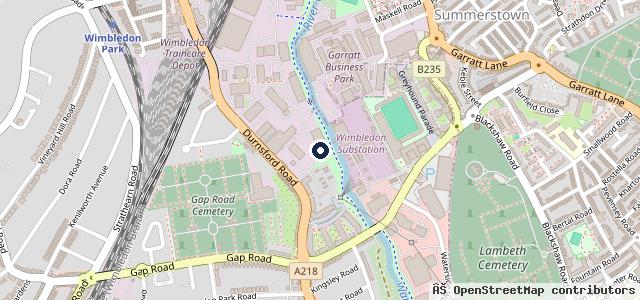 Map showing the location of AD Car Care Wimbledon LTD