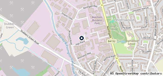 Map showing the location of Aldridge Accident Repair Centre
