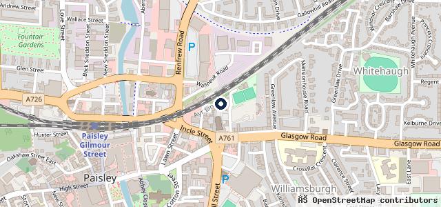 Map showing the location of AMR Paisley