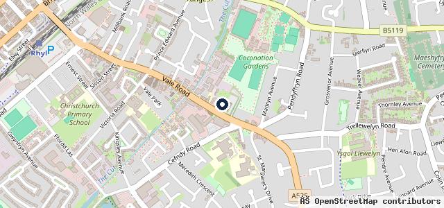 Map showing the location of ATS Euromaster Rhyl