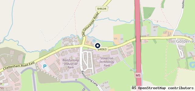 Map showing the location of Cheltenham and Gloucester Autocentre