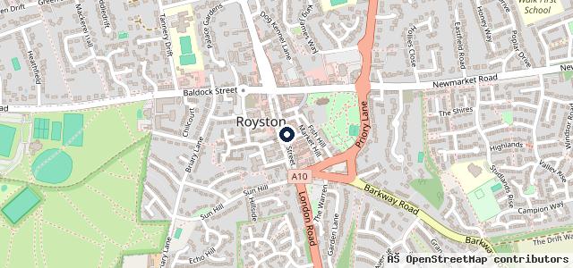 Map showing the location of Bassingbourn Garage