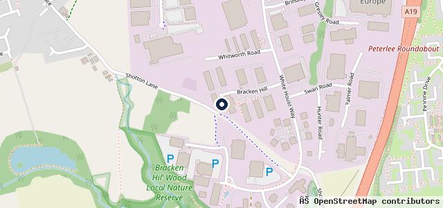 Map showing the location of Crawford's Body Repairs