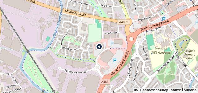 Map showing the location of DeanSmith Wolverhampton