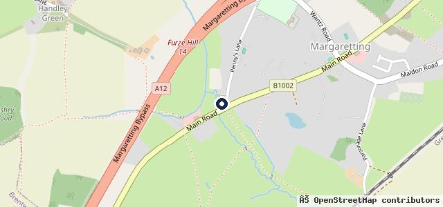 Map showing the location of Speedwell Service Station