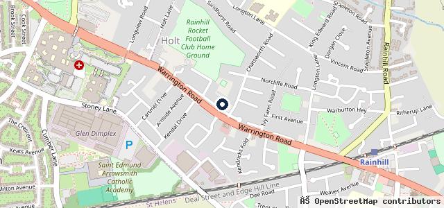 Map showing the location of D J Motors