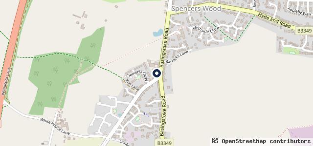 Map showing the location of Jacksons Service Reading