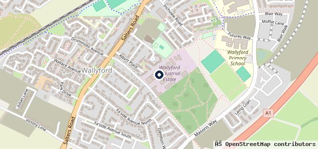Map showing the location of Wallyford Garage