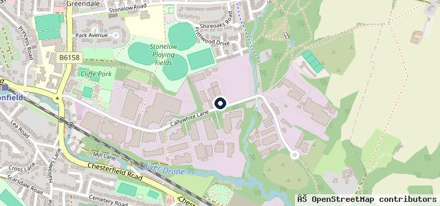 Map showing the location of Dronfield Autocare