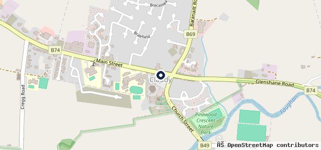 Map showing the location of Eakin Bros Servicing Centre