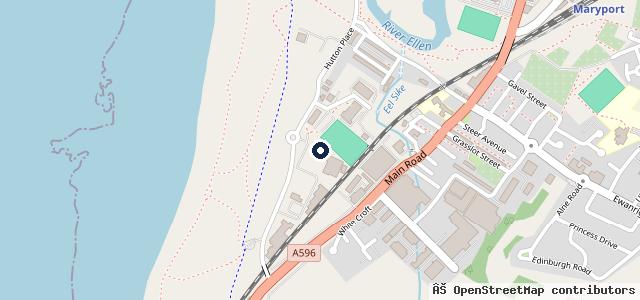 Map showing the location of Maryport Car Centre