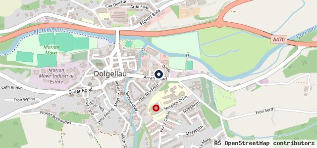 Map showing the location of Gwyndaf Evans Motors - Dolgellau