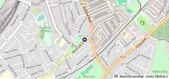 Map showing the location of Blackhorse Service Station