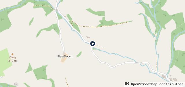 Map showing the location of Glyn Canol Old Farm
