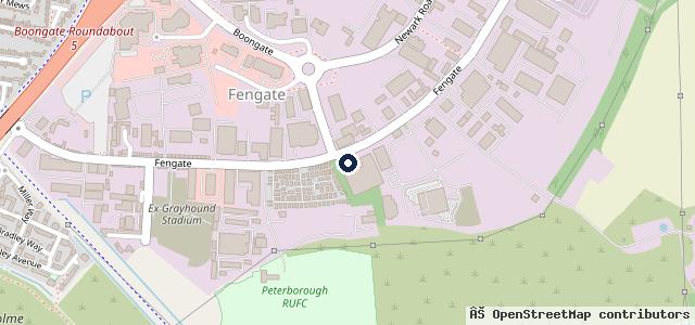 Map showing the location of Formula One Autocentres - Peterborough