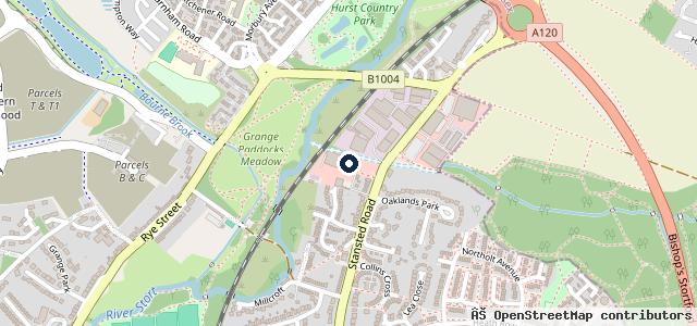 Map showing the location of Mercedes-Benz of Bishop's Stortford