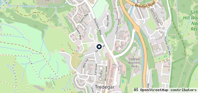 Map showing the location of Gwent MOT Station