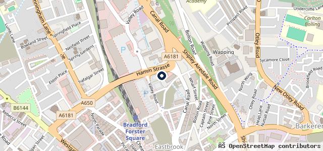 Map showing the location of Halfords - Bradford