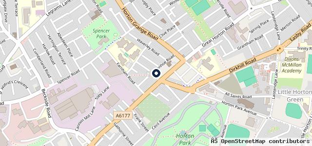 Map showing the location of Horton Grange Autos