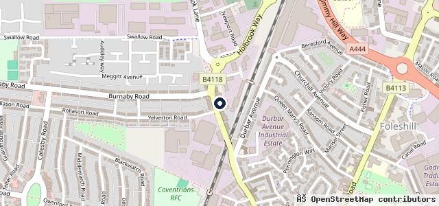 Map showing the location of Holbrook Motor Services