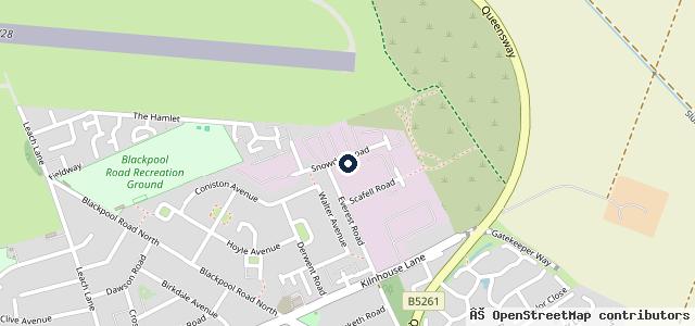 Map showing the location of K & B Auto's