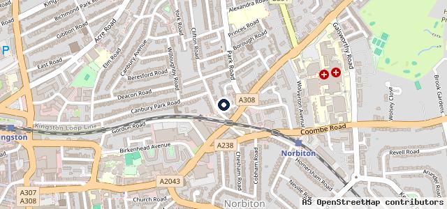 Map showing the location of Middx Mot