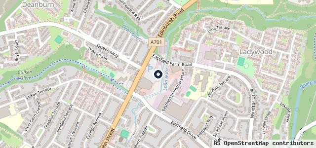 Map showing the location of Kwik Fit - Penicuik