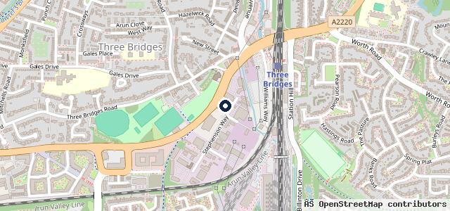 Map showing the location of Kwik Fit - Crawley - Three Bridges