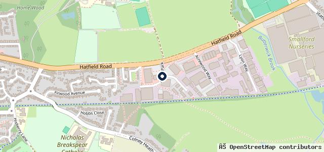 Map showing the location of Lancaster Volkswagen (St Albans)