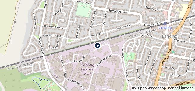 Map showing the location of Lancing Commercial Ltd