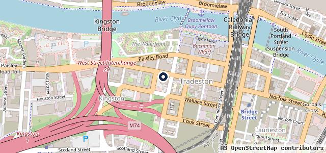 Map showing the location of Lexus Glasgow
