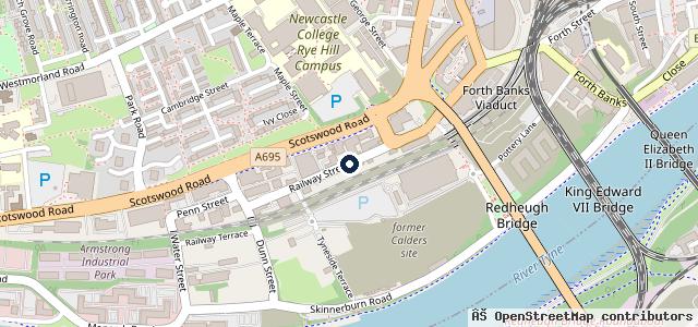 Map showing the location of Lookers Škoda Newcastle