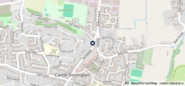 Map showing the location of Leicestershire Fire and Rescue Service Castle Donington Station | Castle Donington