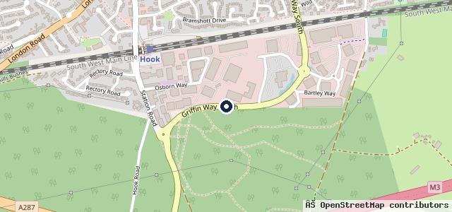 Map showing the location of Marshall BMW Hampshire