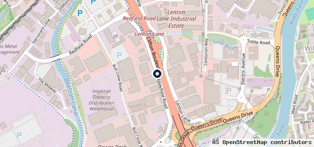 Map showing the location of Nottingham Audi