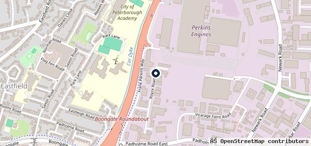 Map showing the location of Peterborough car sale LTD