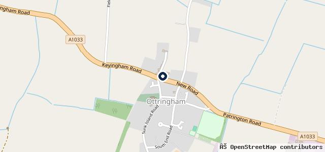 Map showing the location of Ottringham Garage